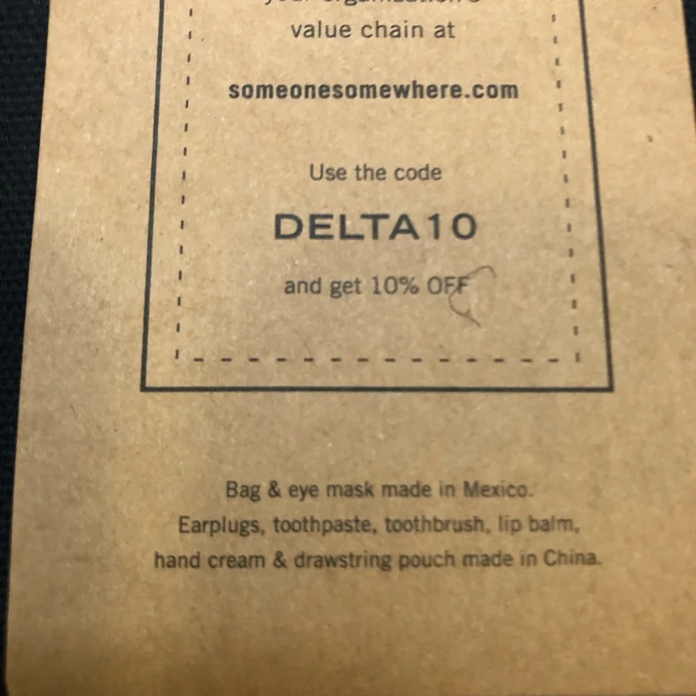 Delta One Amenity Bag